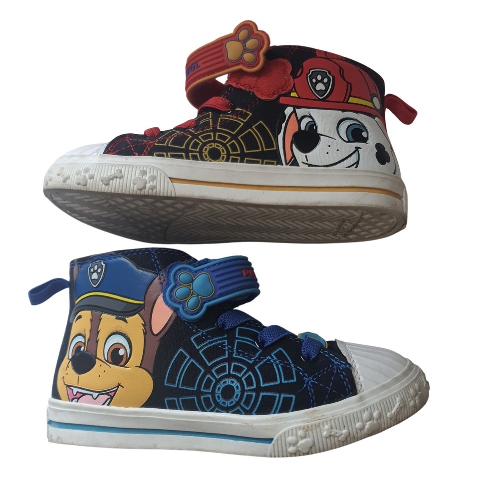 Paw Patrol Chase Marshall High Top Sneakers 12 Black Blue Red Nickelodeon Unisex